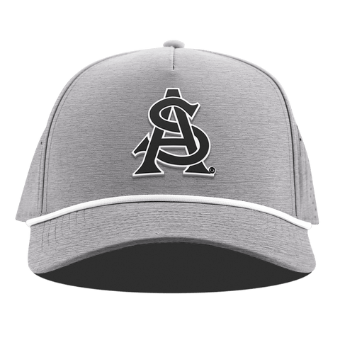 Arizona State University "Vintage ASU Team Logo" Curved 5 Panel Rope Heather Gray
