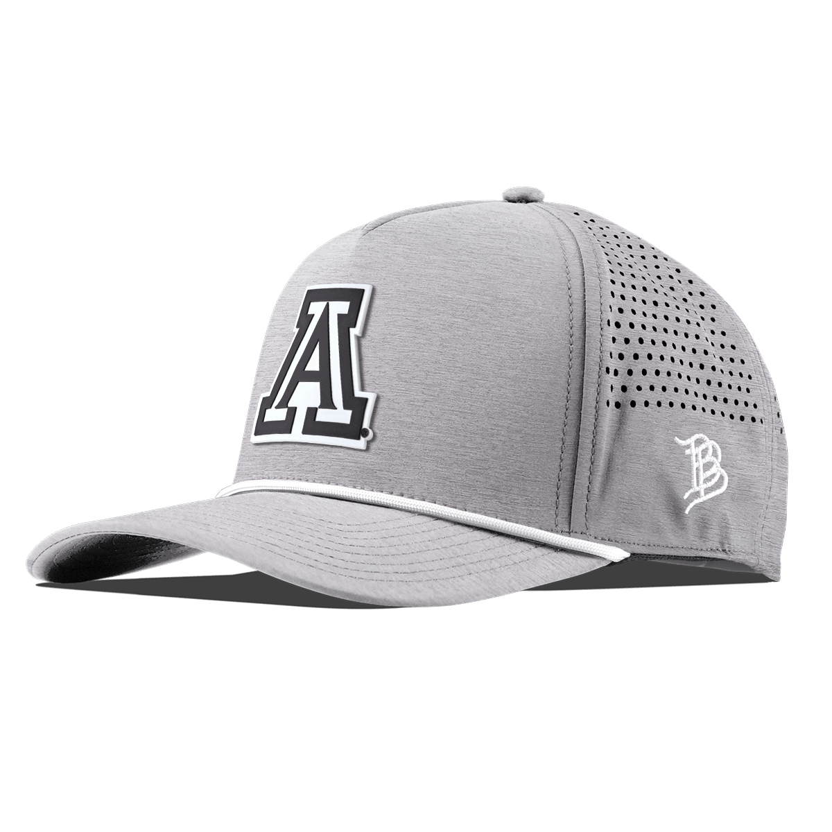 University of Arizona "Vintage Arizona Block" Curved 5 Panel Rope Heather Gray