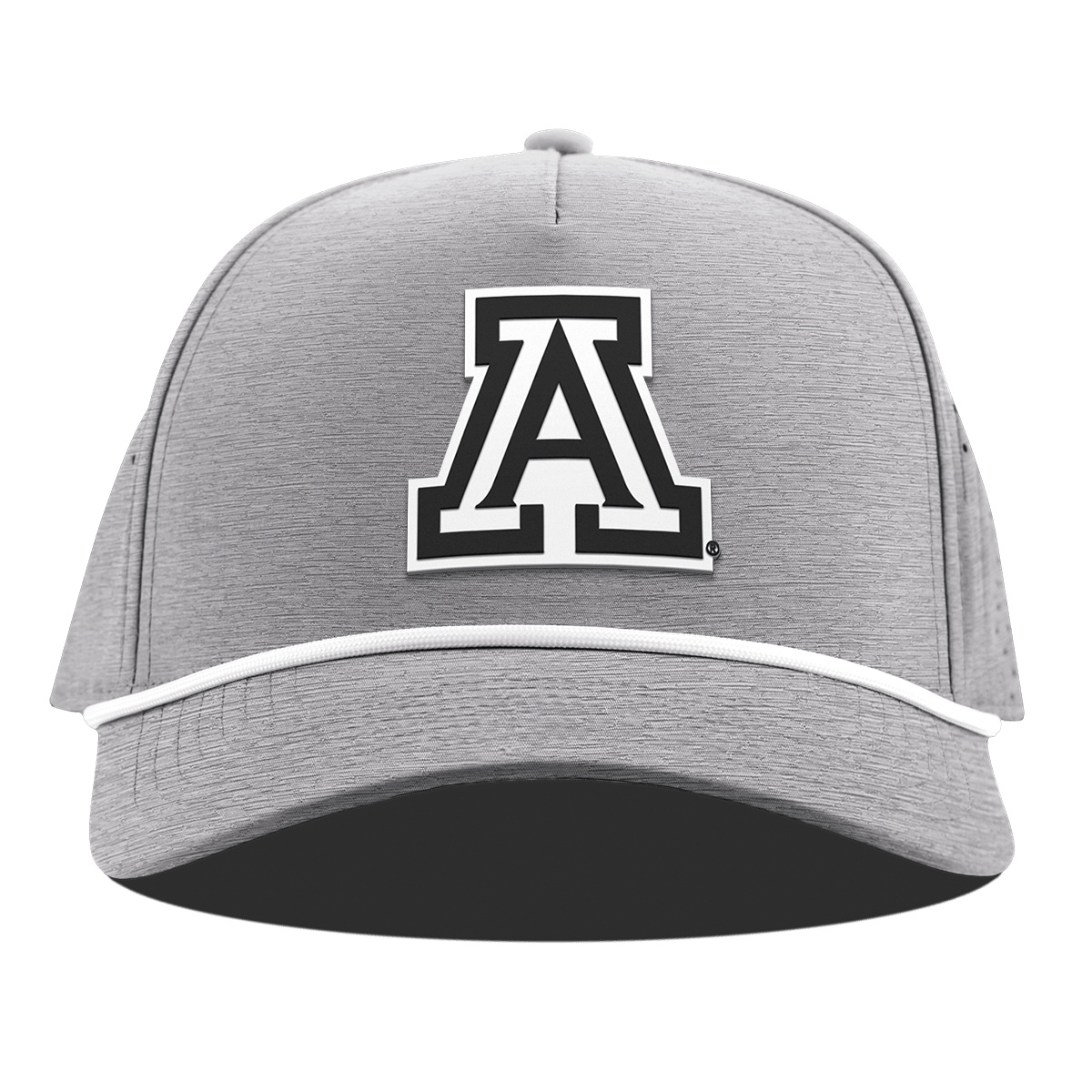 University of Arizona "Vintage Arizona Block" Curved 5 Panel Rope Heather Gray