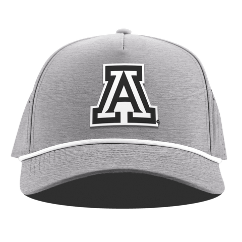 University of Arizona "Vintage Arizona Block" Curved 5 Panel Rope Heather Gray