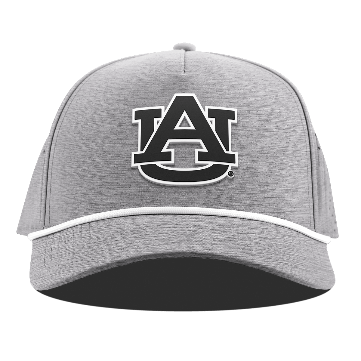 Auburn University "Vintage Auburn Team Logo" Curved 5 Panel Rope Heather Gray