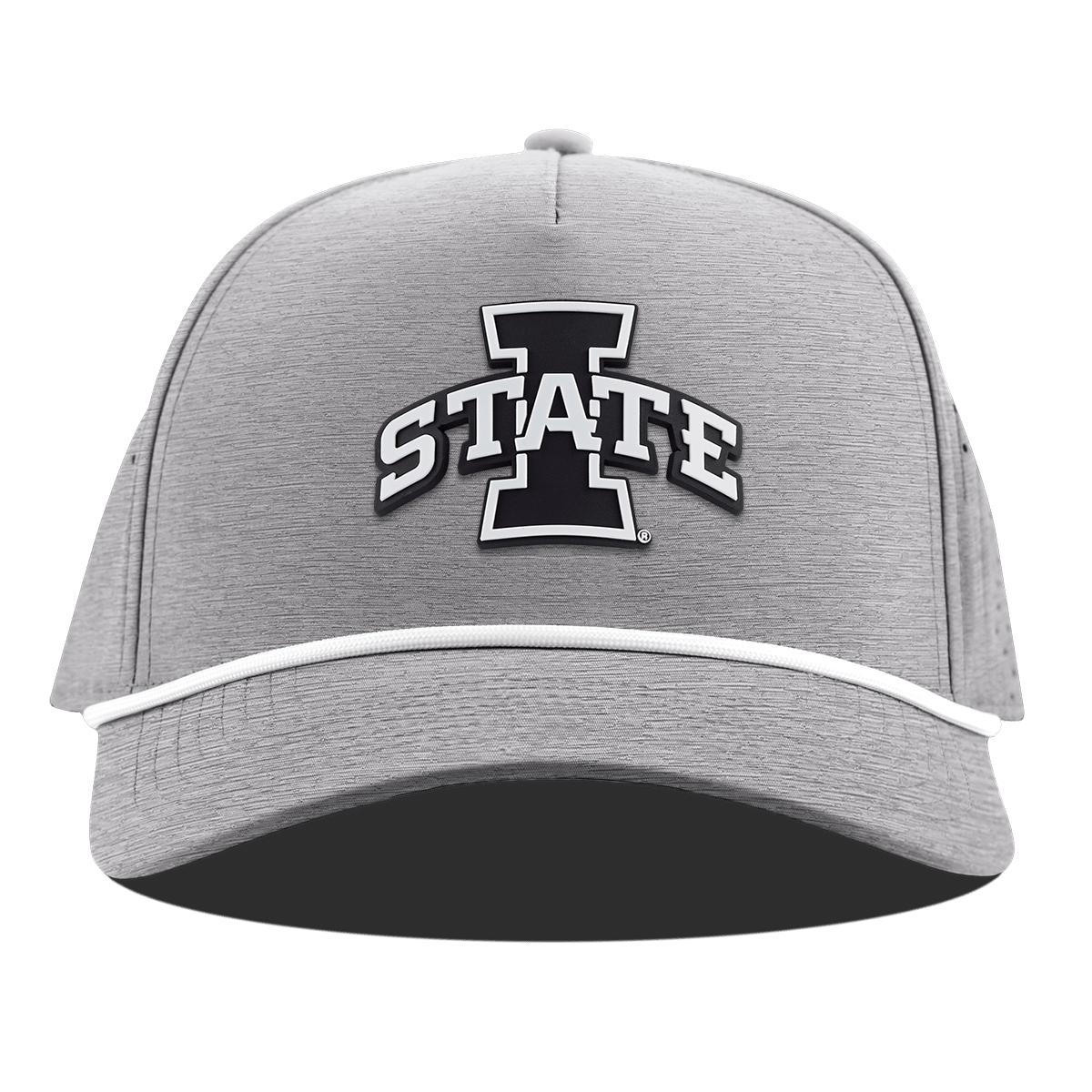 Iowa State University "Vintage Iowa State" Curved 5 Panel Rope Heather Gray