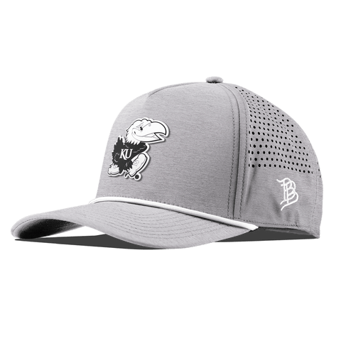 University of Kansas "Vintage Jayhawk" Curved 5 Panel Rope Heather Gray