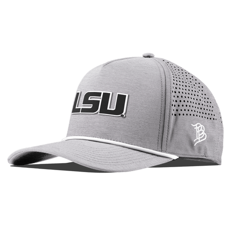 Louisiana State University "Vintage LSU Block" Curved 5 Panel Rope Heather Gray