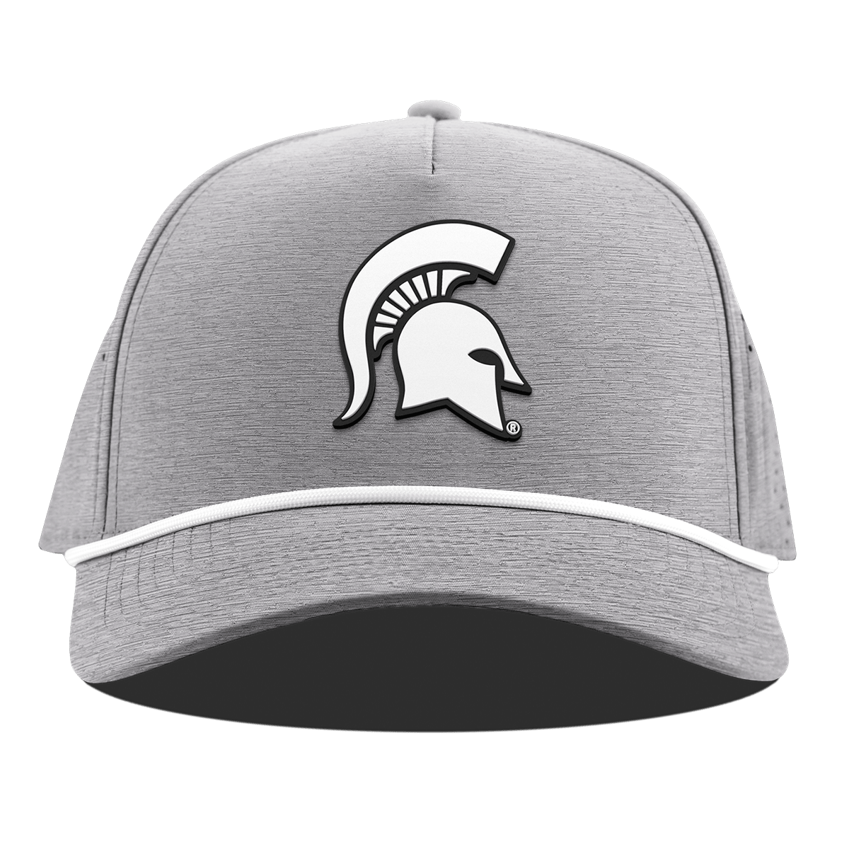 Michigan State University "Vintage MSU Team Logo" Curved 5 Panel Rope Heather Gray