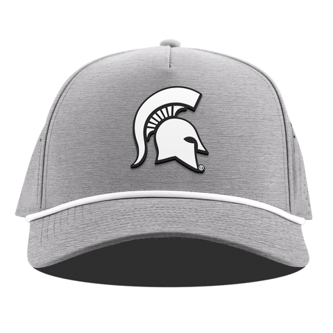Michigan State University "Vintage MSU Team Logo" Curved 5 Panel Rope Heather Gray