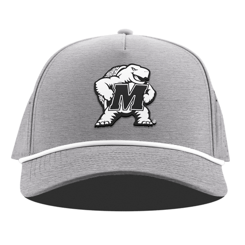 University of Maryland "Vintage Maryland Team Logo" Curved 5 Panel Rope Heather Gray