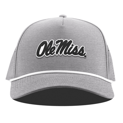 University of Mississippi "Vintage Ole Miss Team Logo" Curved 5 Panel Rope Heather Gray