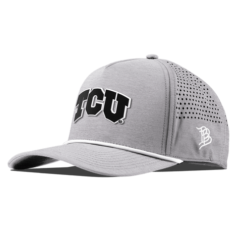 Texas Christian University "Vintage TCU Block" Curved 5 Panel Rope Heather Gray