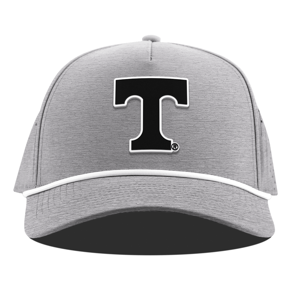 University of Tennessee "Vintage Tennessee Block" Curved 5 Panel Rope Heather Gray