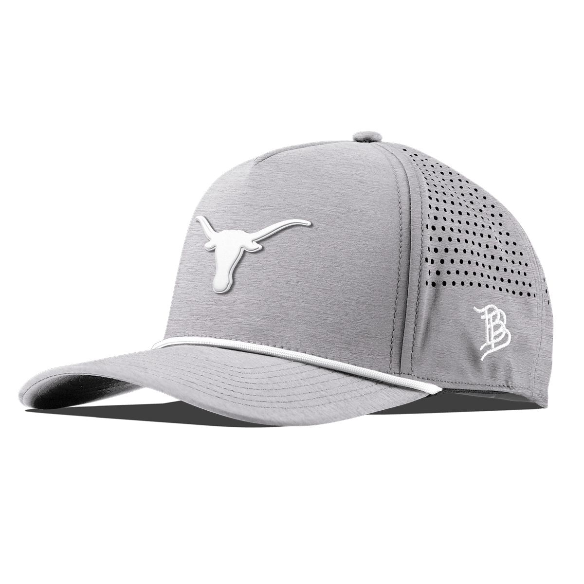 University of Texas "Vintage Texas Longhorn" Curved 5 Panel Rope Heather Gray
