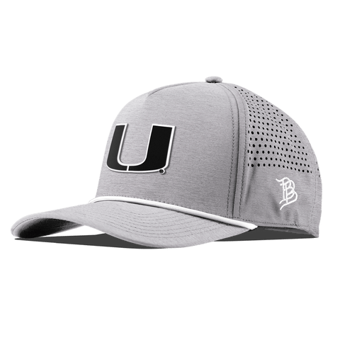 University of Miami "Vintage Miami Team Logo" Curved 5 Panel Rope Heather Gray