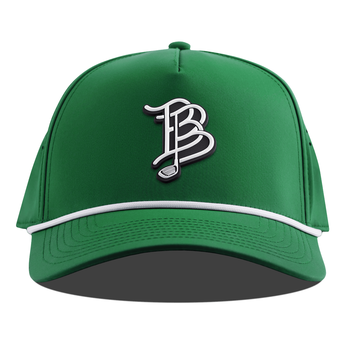 BB Golf Cutout PVC Curved 5 Panel Rope Kelly Green