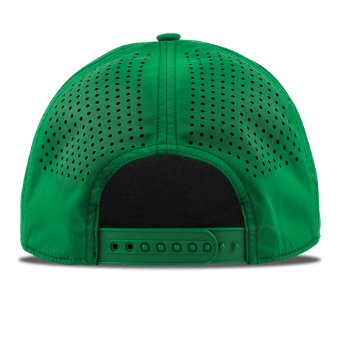 The Great Lakes Curved 5 Panel Rope Back Kelly Green/White