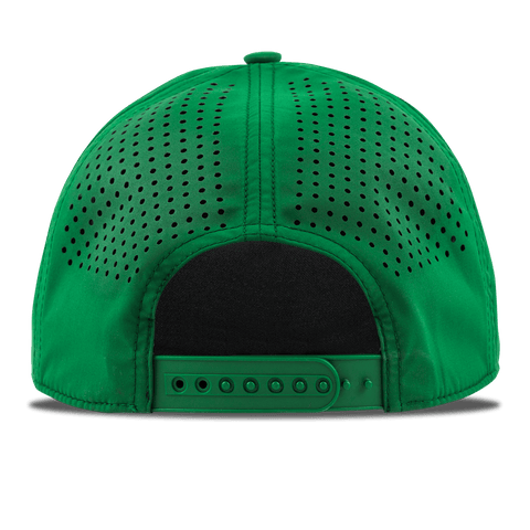 California Vintage Curved 5 Panel Rope Back Kelly Green/White