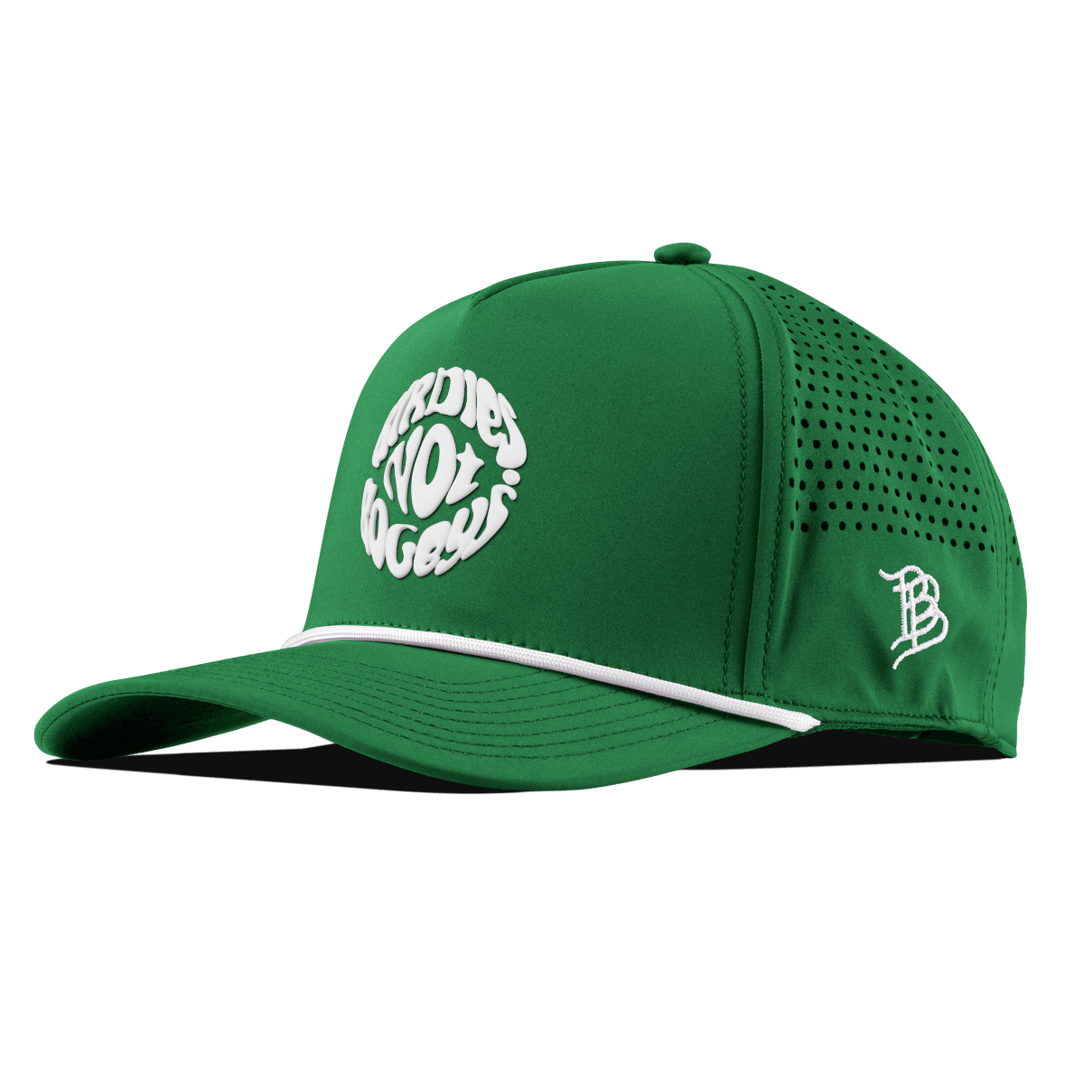 Birdies Not Bogeys® Curved 5 Panel Rope Kelly Green
