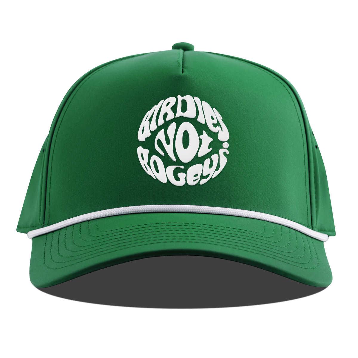 Birdies Not Bogeys® Curved 5 Panel Rope Kelly Green
