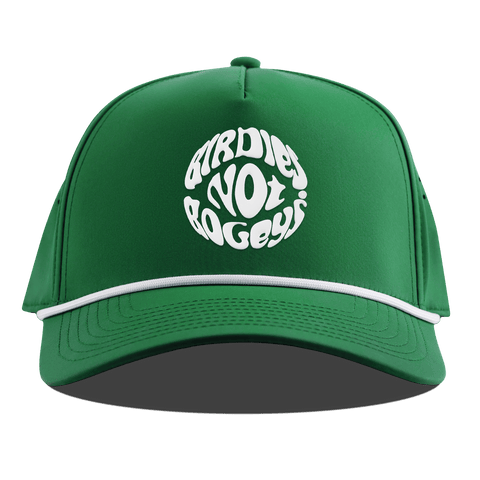 Birdies Not Bogeys® Curved 5 Panel Rope Kelly Green