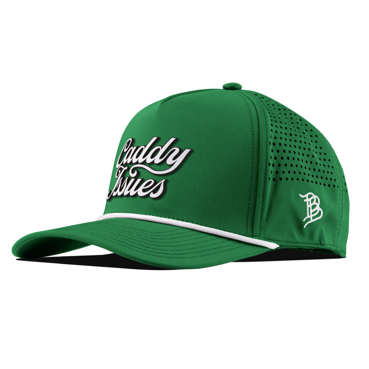 Caddy Issues Curved 5 Panel Rope Kelly Green/White