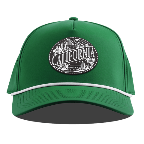 California Traveler Curved 5 Panel Rope Kelly Green