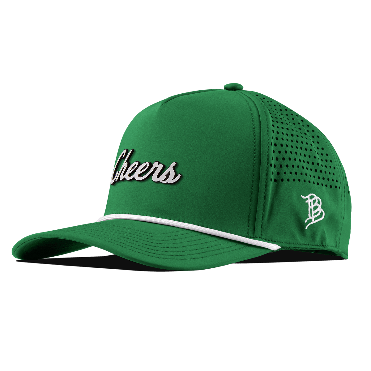 Cheers Curved 5 Panel Rope Kelly Green/White