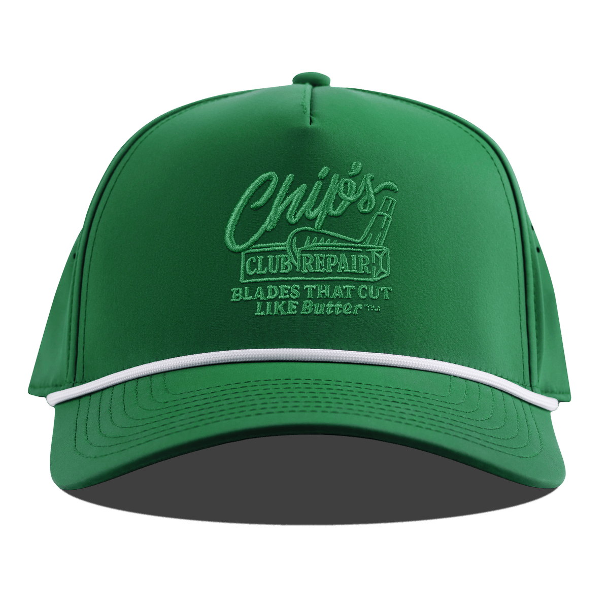 Chip's Club Repair Curved 5 Panel Rope Kelly Green