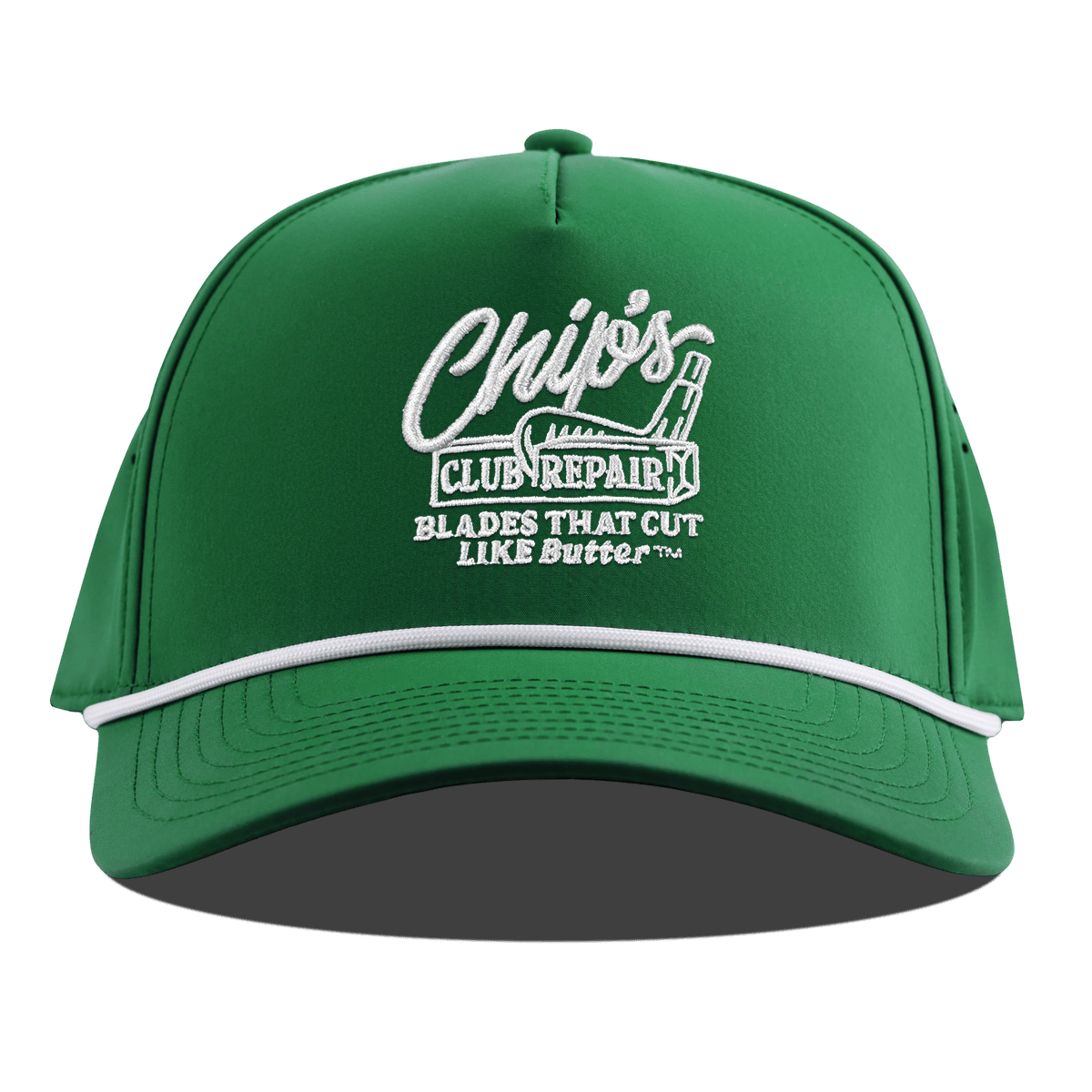 Chip's Club Repair Curved 5 Panel Rope Kelly Green
