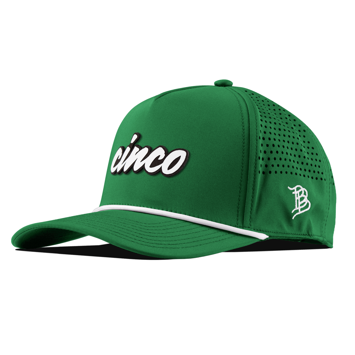 Cinco Script Curved 5 Panel Rope Kelly Green