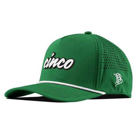 Cinco Script Curved 5 Panel Rope Kelly Green
