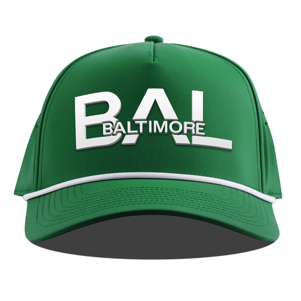 City Block Baltimore Curved 5 Panel Rope Kelly Green