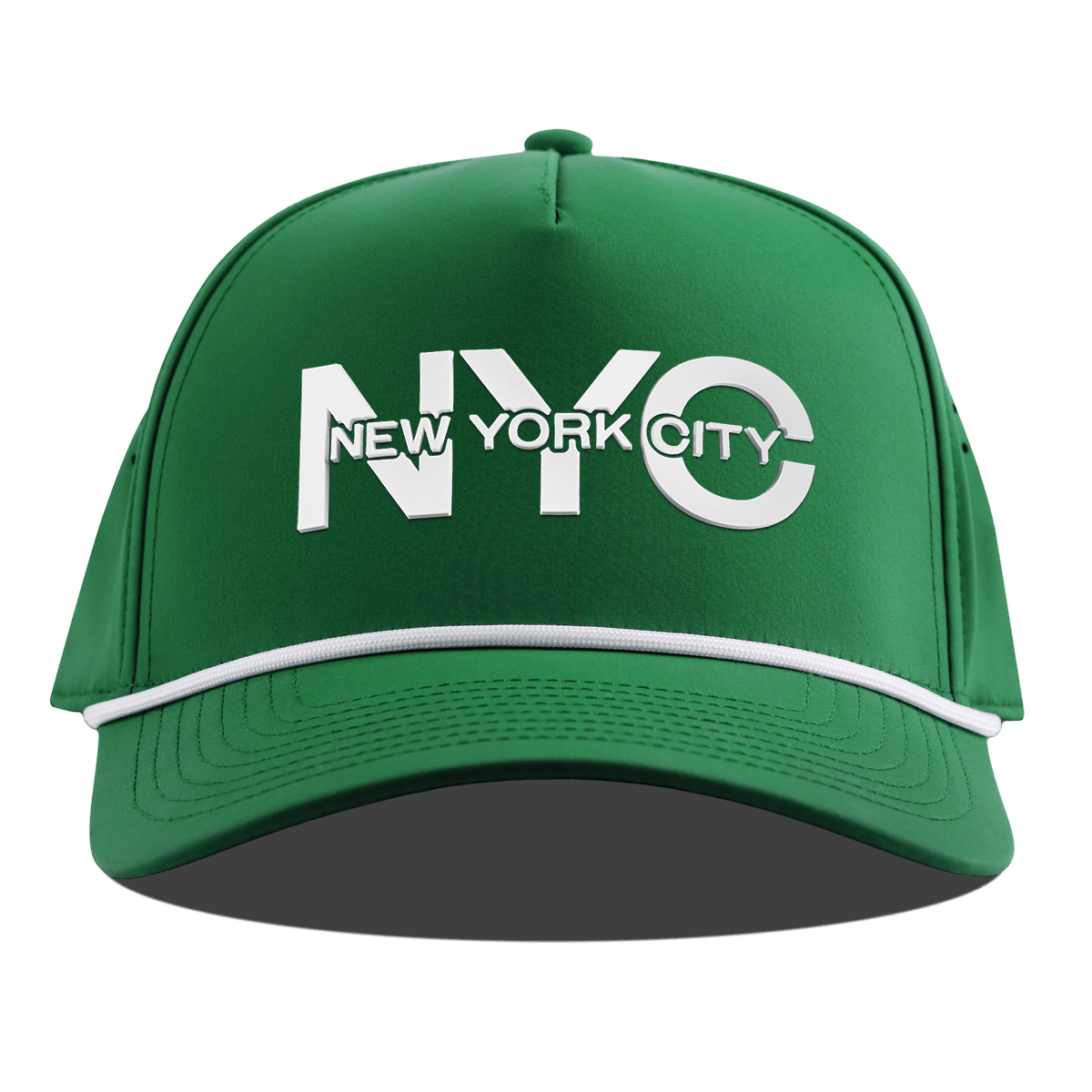 City Block New York Curved 5 Panel Rope Kelly Green