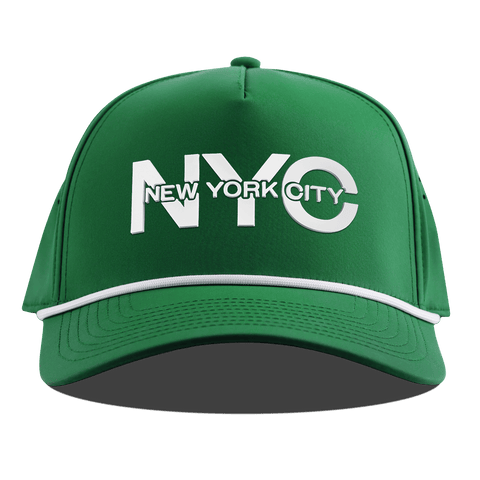 City Block New York Curved 5 Panel Rope Kelly Green