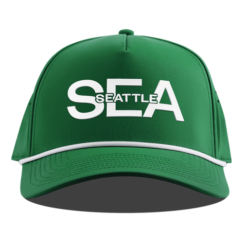 City Block Seattle Curved 5 Panel Rope Kelly Green