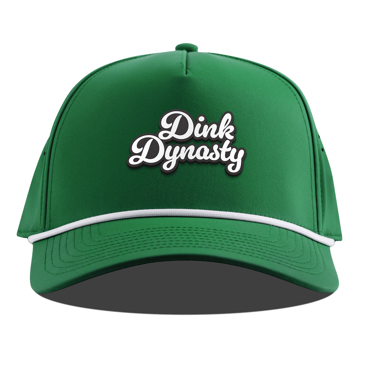 Dink Dynasty Script Curved 5 Panel Rope Kelly Green