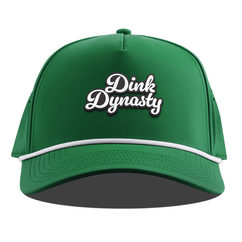 Dink Dynasty Script Curved 5 Panel Rope Kelly Green