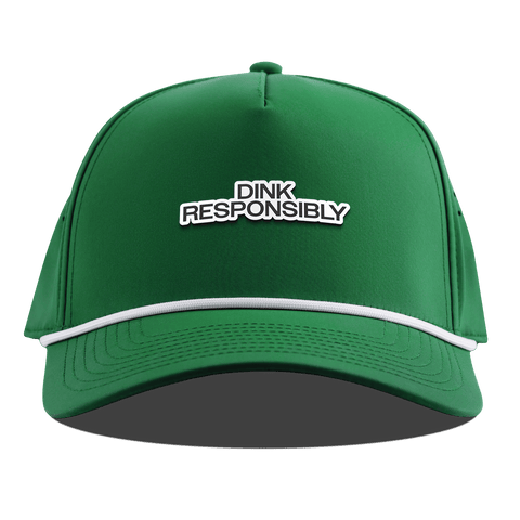 Dink Responsibly Curved 5 Panel Rope Kelly Green