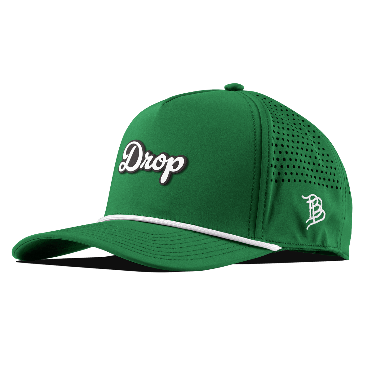 Drop Script Curved 5 Panel Rope Kelly Green