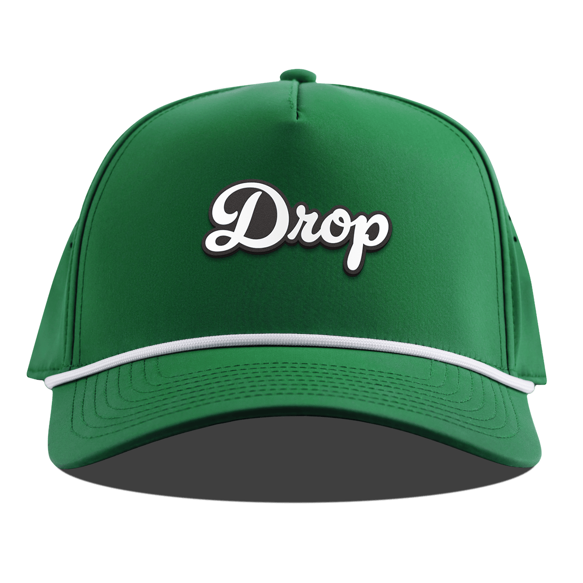 Drop Script Curved 5 Panel Rope Kelly Green