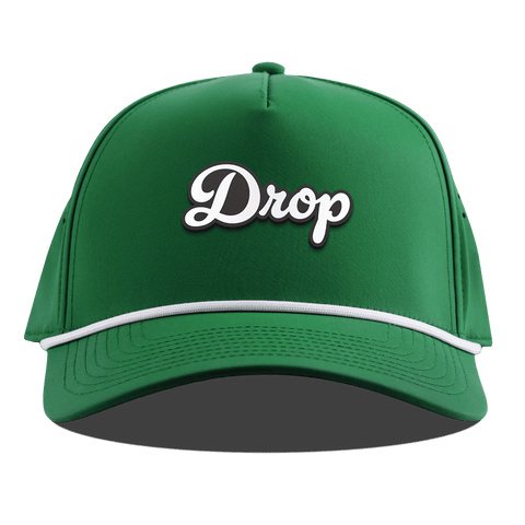 Drop Script Curved 5 Panel Rope Kelly Green
