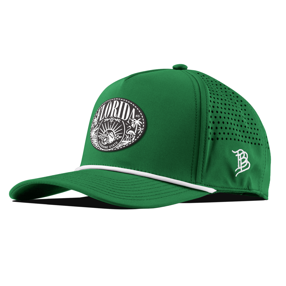 Florida Traveler Curved 5 Panel Rope Kelly Green
