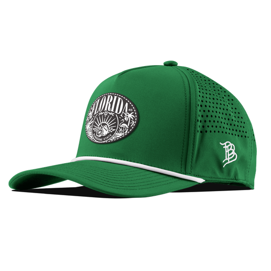 Florida Traveler Curved 5 Panel Rope Kelly Green