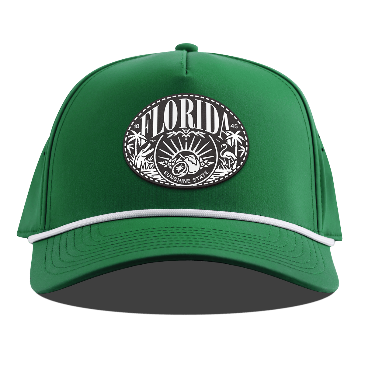 Florida Traveler Curved 5 Panel Rope Kelly Green