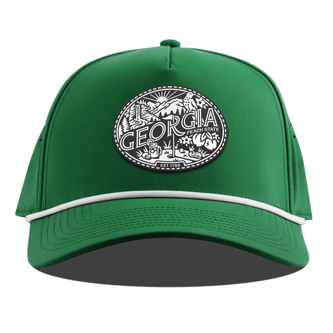 Georgia Traveler Curved 5 Panel Rope Kelly Green