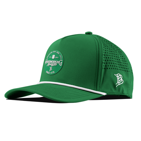 Get the Green Curved 5 Panel Rope Kelly Green