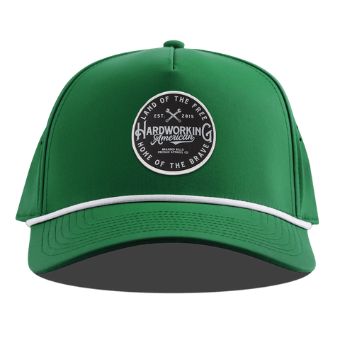 Hardworking PVC Curved 5 Panel Rope Kelly Green