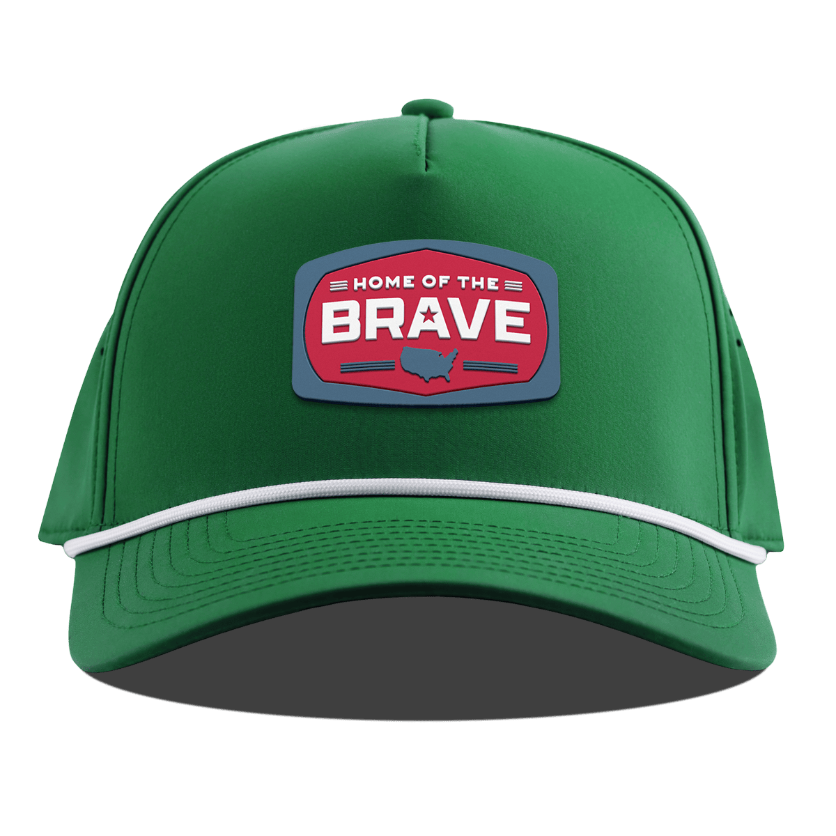 Home of the Brave Curved 5 Panel Rope Kelly Green