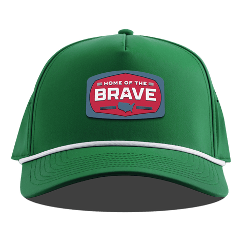 Home of the Brave Curved 5 Panel Rope Kelly Green