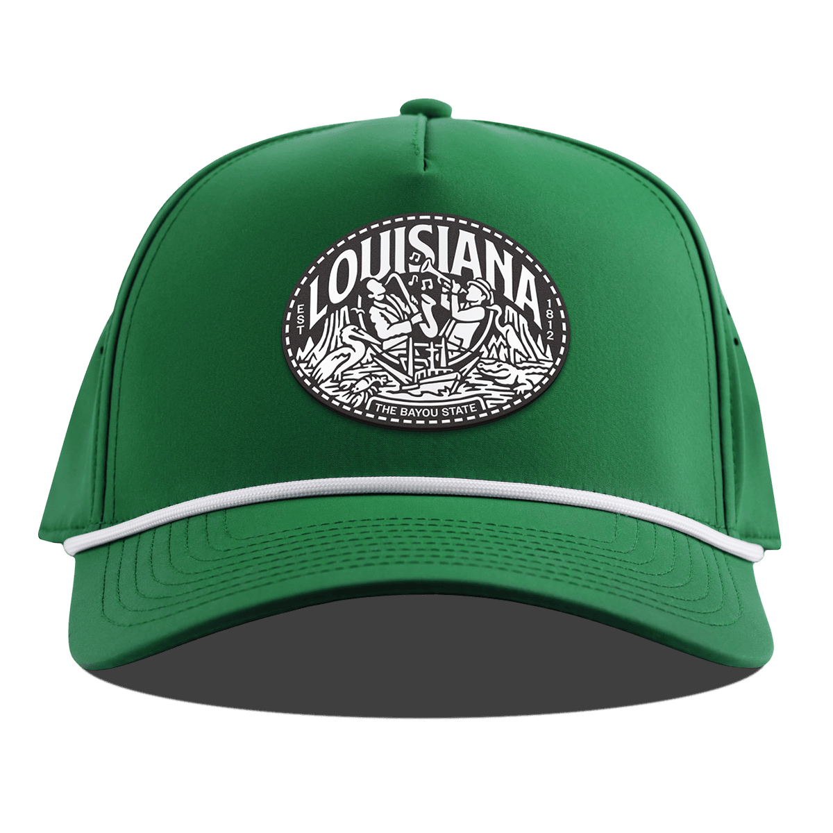 Louisiana Traveler Curved 5 Panel Rope Kelly Green