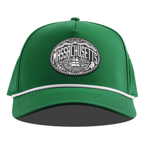 Massachusetts Traveler Curved 5 Panel Rope Kelly Green
