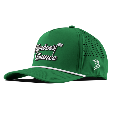 Member's Bounce Curved 5 Panel Rope Kelly Green/White